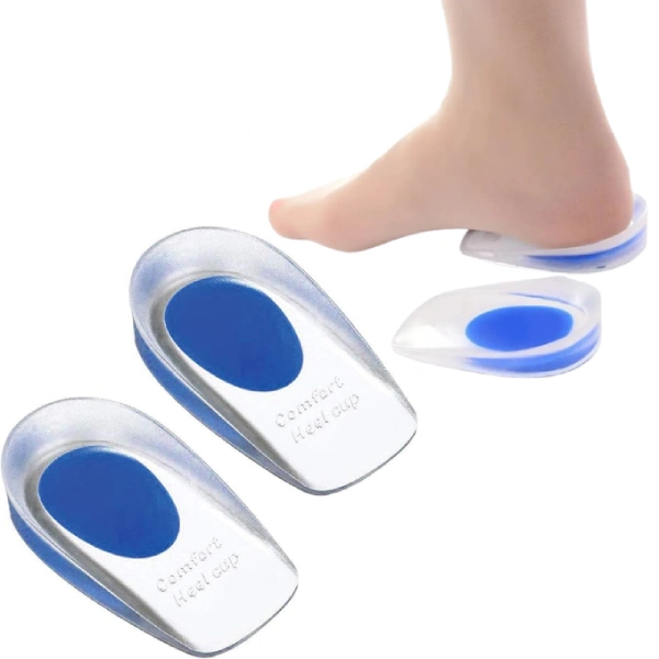 Coussinets de Talon en Gel Silicone pour Fasciite Plantaire – 2 Pcs coussinets de talon talonnettes en gel silicone amorti pour fasciite plantaire, 2 pièces