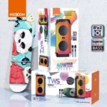 enceinte de karaoké portable wifi rgb led moxom mx-sk51 40w