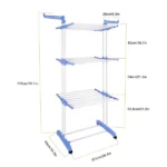 Étendoir Sèche-Linge Pliable à 4 Niveaux CATGOOD – Bleu – Image 5