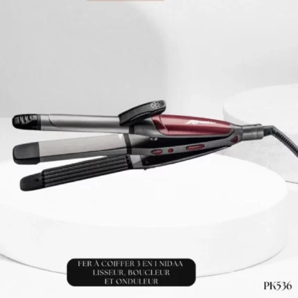 fer à coiffer hair styler multifonction 3en1 lisseur boucleur onduleur curlmaster nidaa pk536
