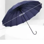 grand parapluie xxl coupe-vent 125cm bleu