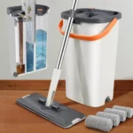 kit de nettoyage elefan otto seau double et balai plat 360°