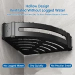 Lot de 2 Étagères d'Angle de Douche en Aluminium – 4 Crochets – Image 4