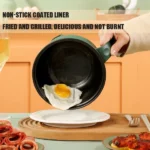 Marmite Électrique Multifonction avec Panier Vapeur en Inox - 1,5L – Image 4