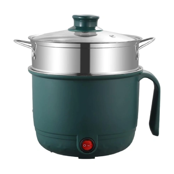 Marmite Électrique Multifonction avec Panier Vapeur en Inox - 1,5L marmite électrique portable multifonction 1.5l avec panier à vapeur en inox