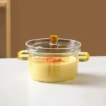 mini marmite en verre pyrex résistant à la chaleur avec échelle graduée 150ml