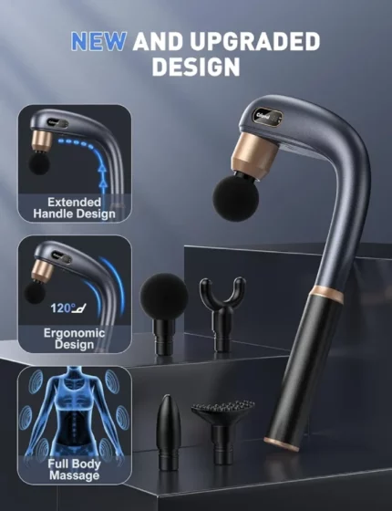 pistolet de massage percussion à poignée longue massage gun coloreal