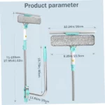 raclette nettoyeur de vitres fenêtres télescopique double face 2en1