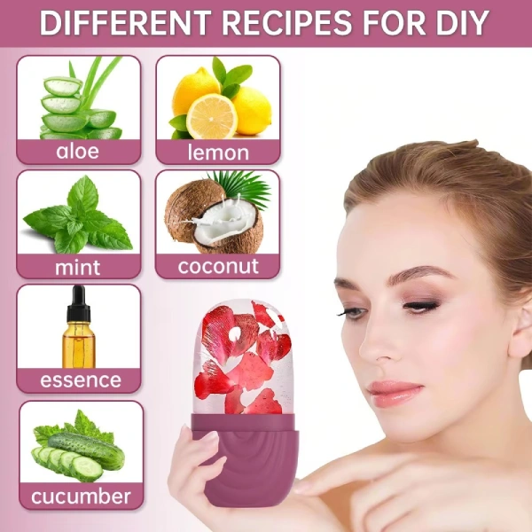 rouleau de glace ice roller en silicone pour lifting et massage visage