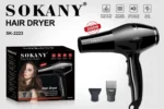 sèche-cheveux professionnel super turbo sokany sk-2223 3000w noir + diffuseur