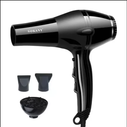 sèche-cheveux professionnel super turbo sokany sk-2223 3000w noir + diffuseur