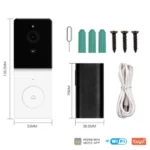 sonnette vidéo wifi intelligente hd 1080p moes tuya alexa