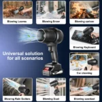 souffleur à jet turbo professionnel portable avec 2 batteries 48v