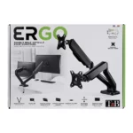 support double bras écran moniteur articulé 360° t'nb ergo