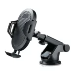 support de téléphone portable smartphone universel rotatif 360° à ventouse silicone noir pour voiture