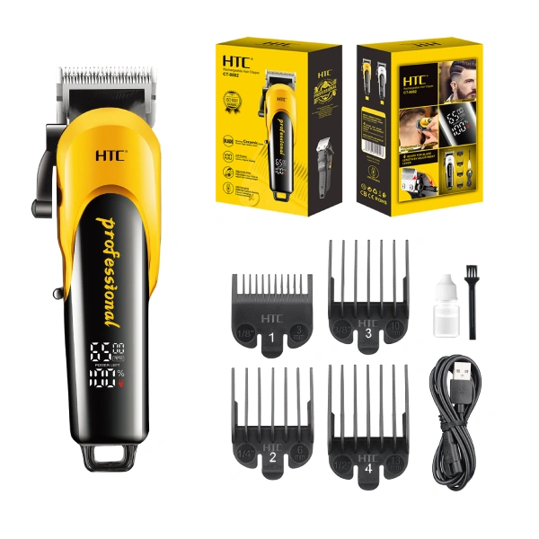 Tondeuse à Cheveux Rechargeable HTC CT-8082 – Affichage LED tondeuse à cheveux rechargeable htc ct-8082 avec écran lcd