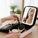 trousse de maquillage de voyage vanity avec miroir lumineux led