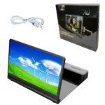 agrandisseur d'écran 3d hd 12" b18 pour téléphone portable smartphone avec haut-parleur bluetooth, mobile 3d magnifier home cinema
