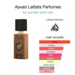 ajwad lattafa eau de parfum unisexe 60ml