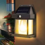 applique lampe solaire led tungstène vintage intelligent avec détecteur de mouvement