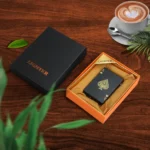 briquet tempête allume-torche jet flamme design carte poker ace as de pique noir rechargeable à gaz butane