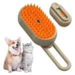 brosse de massage électrique rechargeable à pulvérisateur vapeur pour animaux de compagnie pets chats chiens