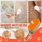 brosse de massage électrique rechargeable à pulvérisateur vapeur pour animaux de compagnie pets chats chiens