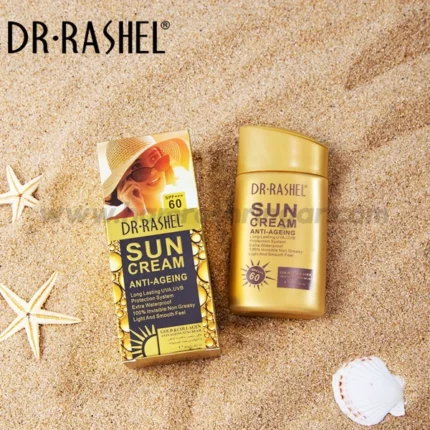 crème solaire dr rashel spf60+ anti-age collagène or, vitamine b3, acide hyaluronique