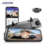 azdome ar09 dashcam caméra de voiture rétroviseur miroir écran tactile lcd 10" 4k full hd wifi