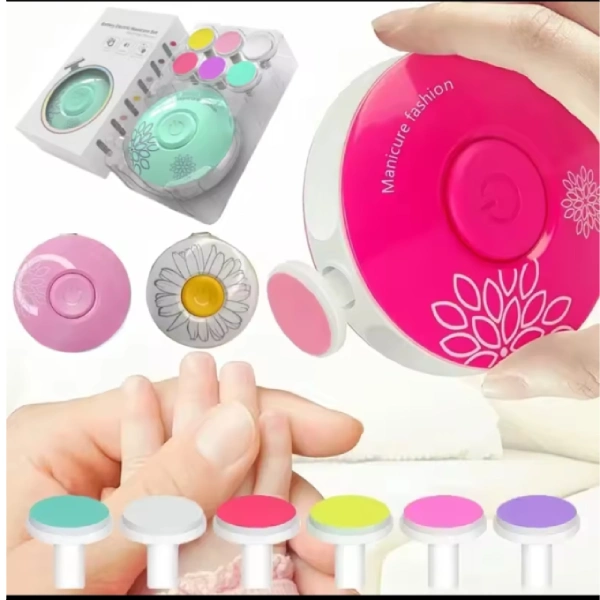 Kit Coupe-Ongles Lime Électrique Bébé & Adulte 6en1 kit coupe-ongles lime ongles électrique piles 6en1 pour bébé, enfant et adulte Lonnalee