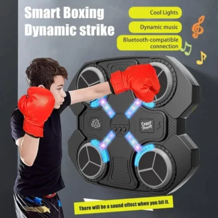 machine de boxe musicale intelligente bluetooth à rythme lumineux music boxing target + gants