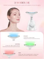 appareil de massage visage masseur facial intelligent lifting ems photothérapie LED thermothérapie whale beauty kungfuren