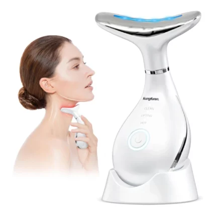 appareil de massage visage masseur facial intelligent lifting ems photothérapie LED thermothérapie whale beauty kungfuren