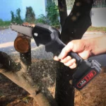 mini scie tronçonneuse électrique sans fil 2 batteries zw1594 24v