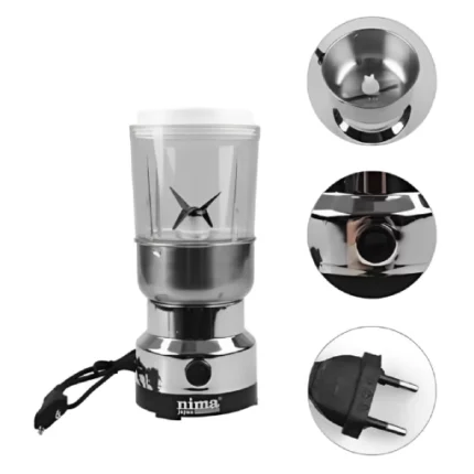 moulin mixeur à café et épices électrique 2en1 nima nm8300 en acier inoxydable 150w 200g 350g