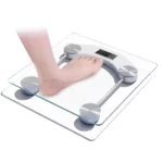 pèse-personne numérique en verre trempé avec afficheur lcd capacité 180kg