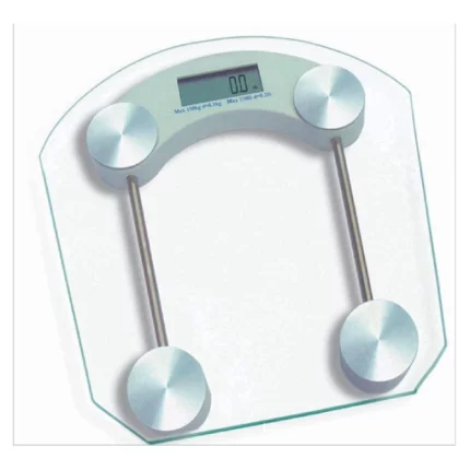 pèse-personne numérique en verre trempé avec afficheur lcd capacité 180kg