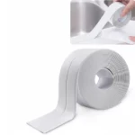ruban joint de calfeutrage auto-adhésif étanche boss tape blanc pour scellage mural, douche, toilette, cuisine, salle de bain