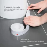 ruban joint de calfeutrage auto-adhésif étanche boss tape blanc pour scellage mural, douche, toilette, cuisine, salle de bain