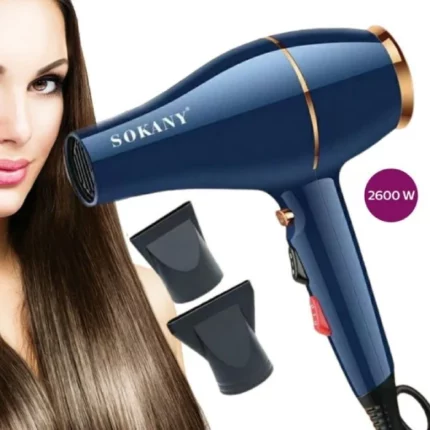 sèche-cheveux professionnel sokany sk-2216 2600w bleu