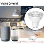 ampoule lampe connectée zigbee gu10 rgb wifi moes blanc variable 5w