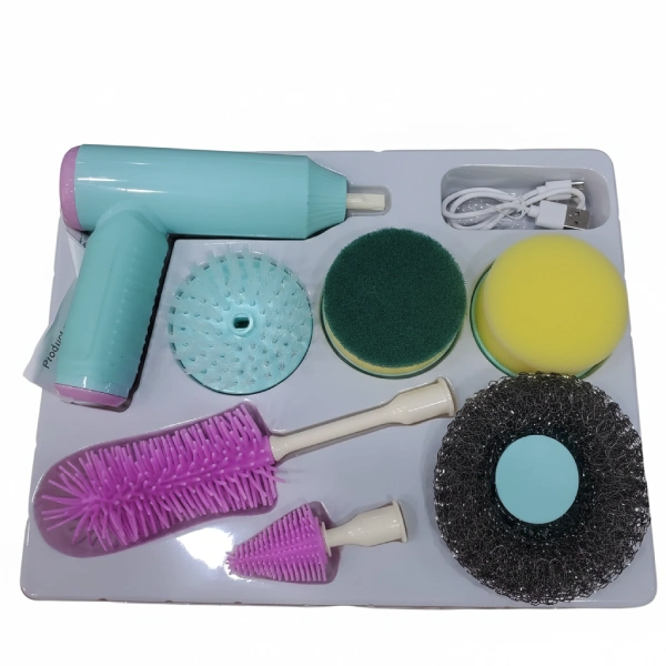 brosse de nettoyage électrique rechargeable multifonctions 7en1