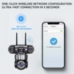 Caméra de Surveillance 4G PTZ 12MP UHD 3 Objectifs Zoom X16 V380 Pro – Image 5