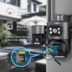 Caméra de Surveillance Solaire 4G/5G PTZ 9MP 6K 3 Objectifs – Image 5