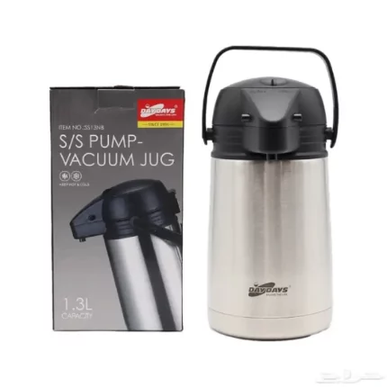 carafe thermos à pompe en acier inoxydable chaud froid daydays ss13nb 1.3l 1.5l