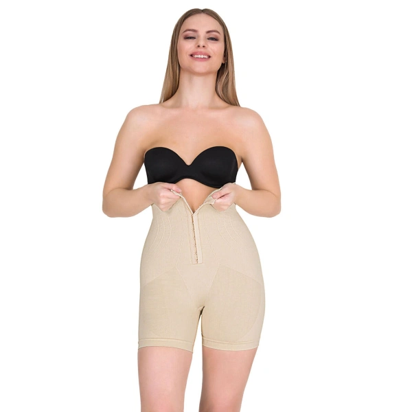 corset short sculptant amincissant taille haute et jambes longues beige pour femmes