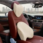 pack 2 coussin cervical lombaire de siège ergonomique de confort voiture dreamrelax beige
