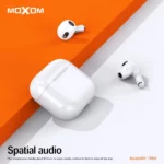 moxom mx-tw58 écouteurs sans fil earbuds bluetooth 5.3 son spatial blanc