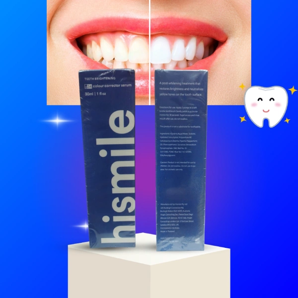 hismile v34 dentifrice sérum correcteur de couleur blanchissement dents