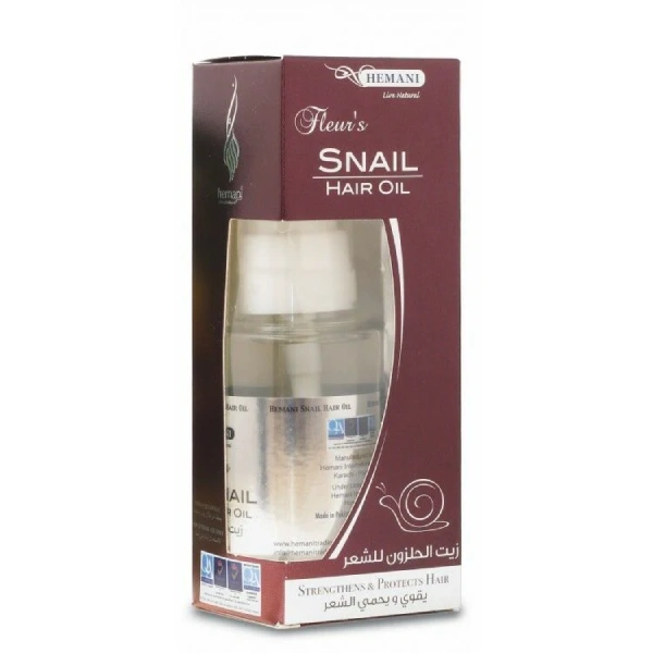 huile capillaire à la bave d'escargot snail hair oil hemani 60ml